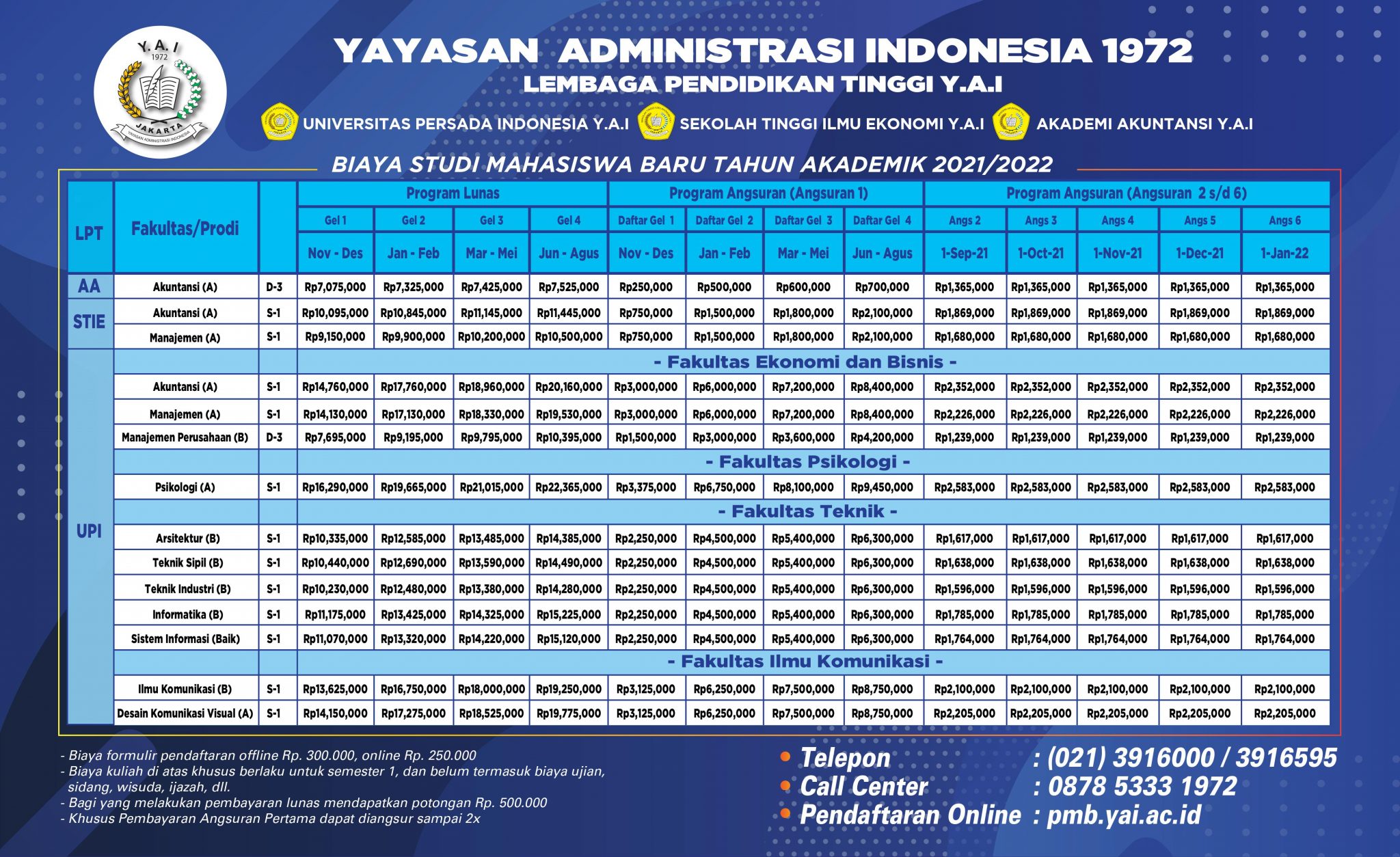 Biaya Kuliah Universitas Persada Indonesia Yai Upi Yai 2021 2022 Biaya Kuliah Biaya Kuliah Universitas Persada Indonesia Yai Upi Yai 2021 2022 Biaya Kuliah
